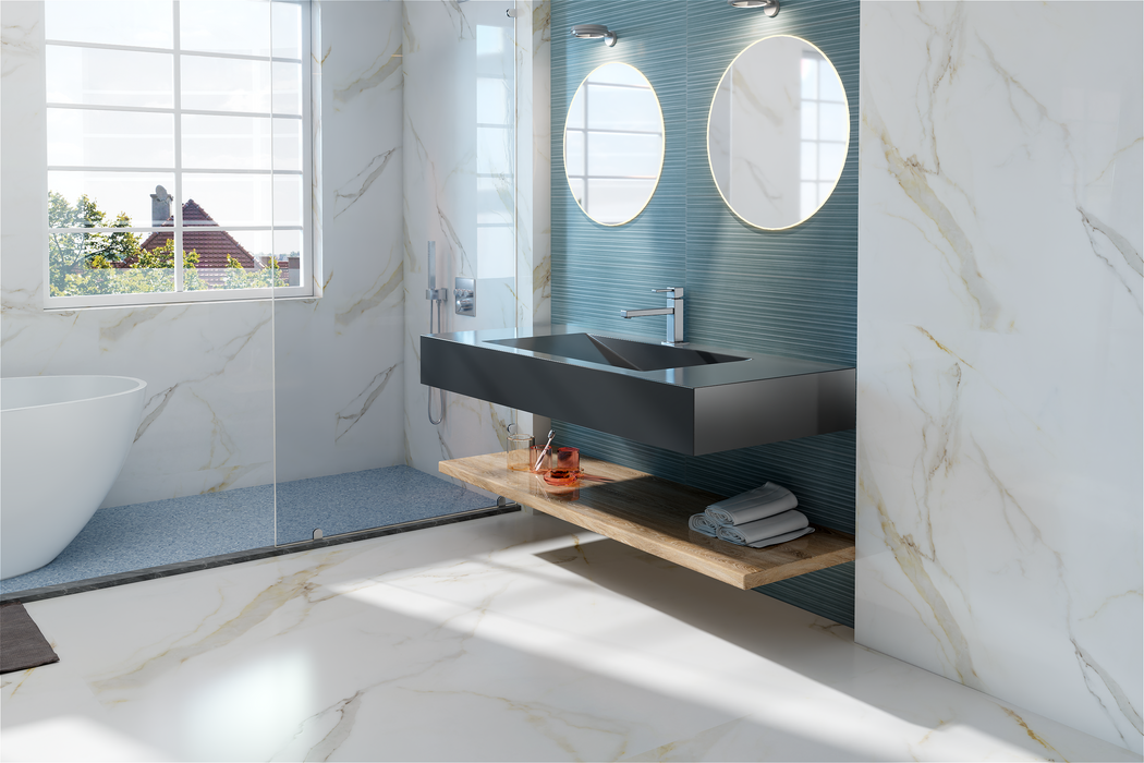 SWBS03BK Wall-Mount Bathroom Sink in Matte Black Solid Surface Material