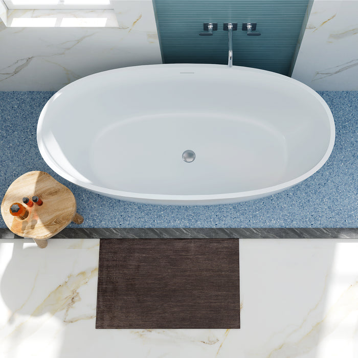 SWBT01 Matte White Freestanding Solid Surface Bathtub