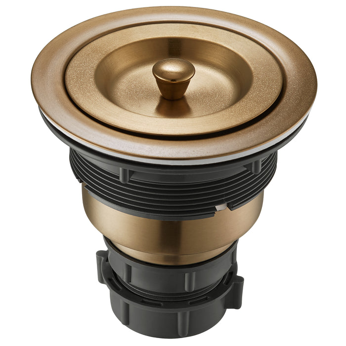 3.5-Inch Kitchen Sink Strainer Assembly, 304 Stainless Steel, Removable Waste Basket and Lid