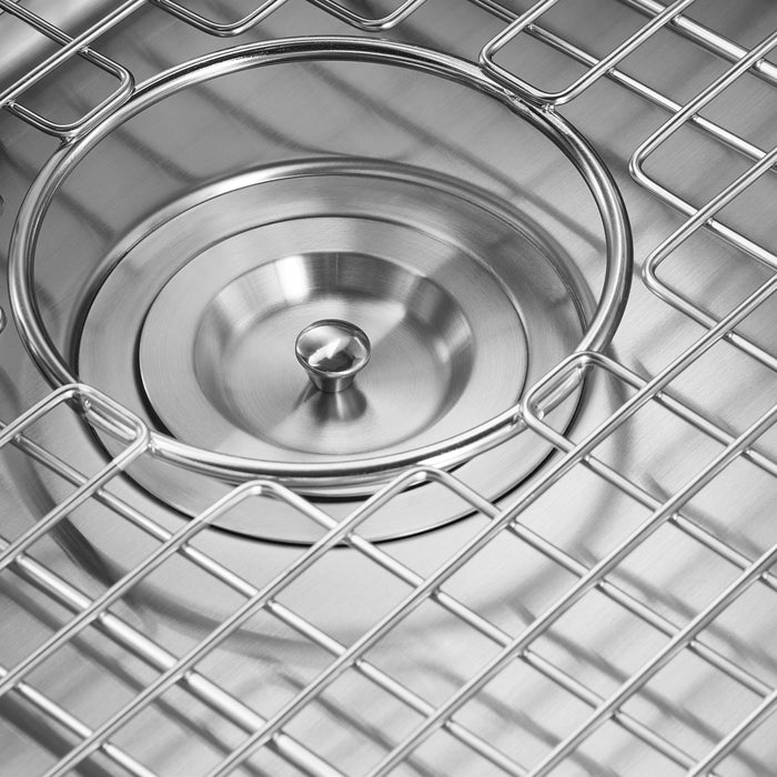 Sink Bottom Grid 26X13 Center Drain Left To Right 26.14" x Front To Back 12.99" With Corner 2.5-in SW-C2613